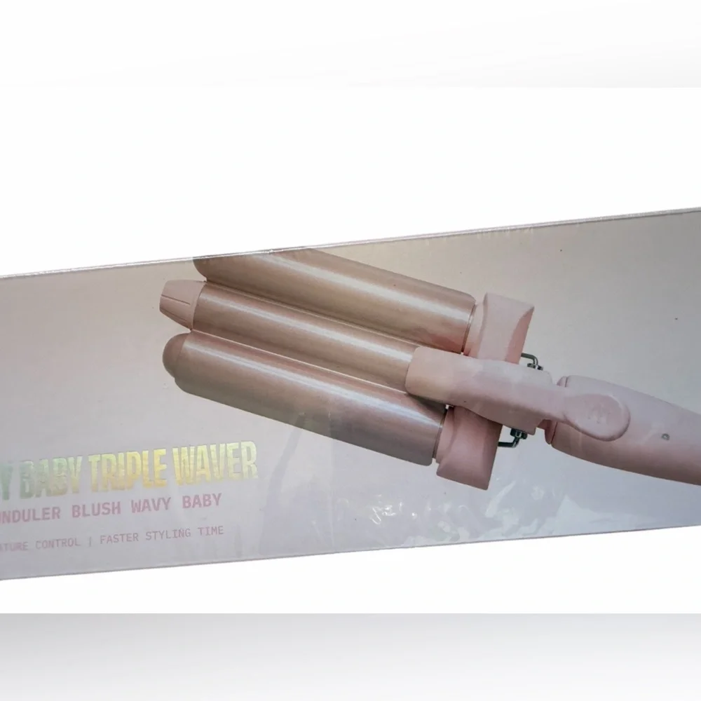 FoxyBae Baby Blush Wavy Baby Triple 3 Barrel Hair Waver Crimper Curler Iron